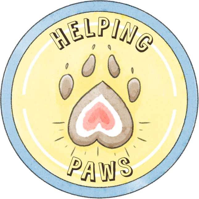 helping paws sticker