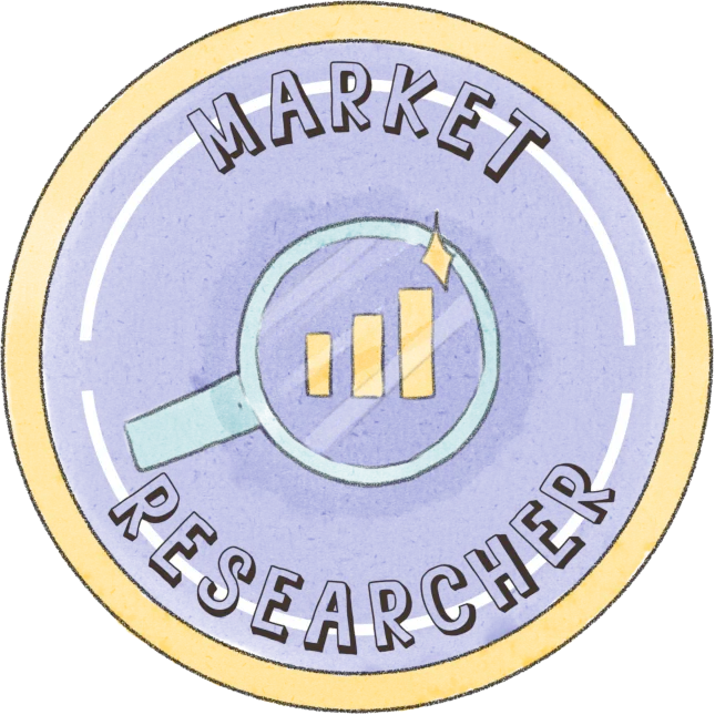 market researcher sticker