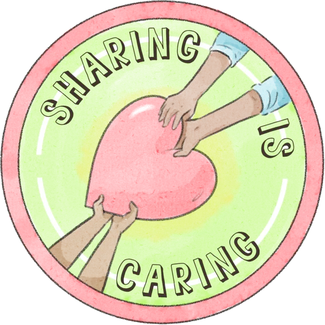 sharing is caring sticker